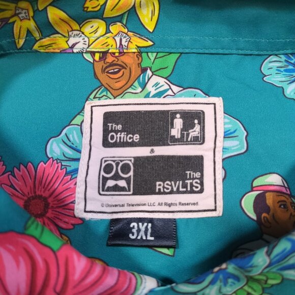 RSVLTS Florida Stanley Shirt The Office NBC Men's Size 3XL Stretch Hawaiian - Picture 2 of 11